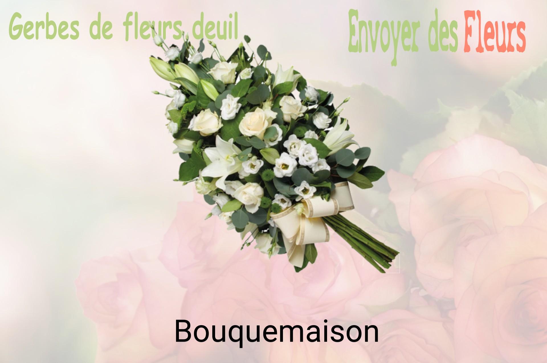 Gerbe de fleurs de deuil livrée à Bouquemaison